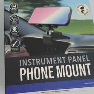 Instrument Panel Phone Mount - Black with Blue Accent